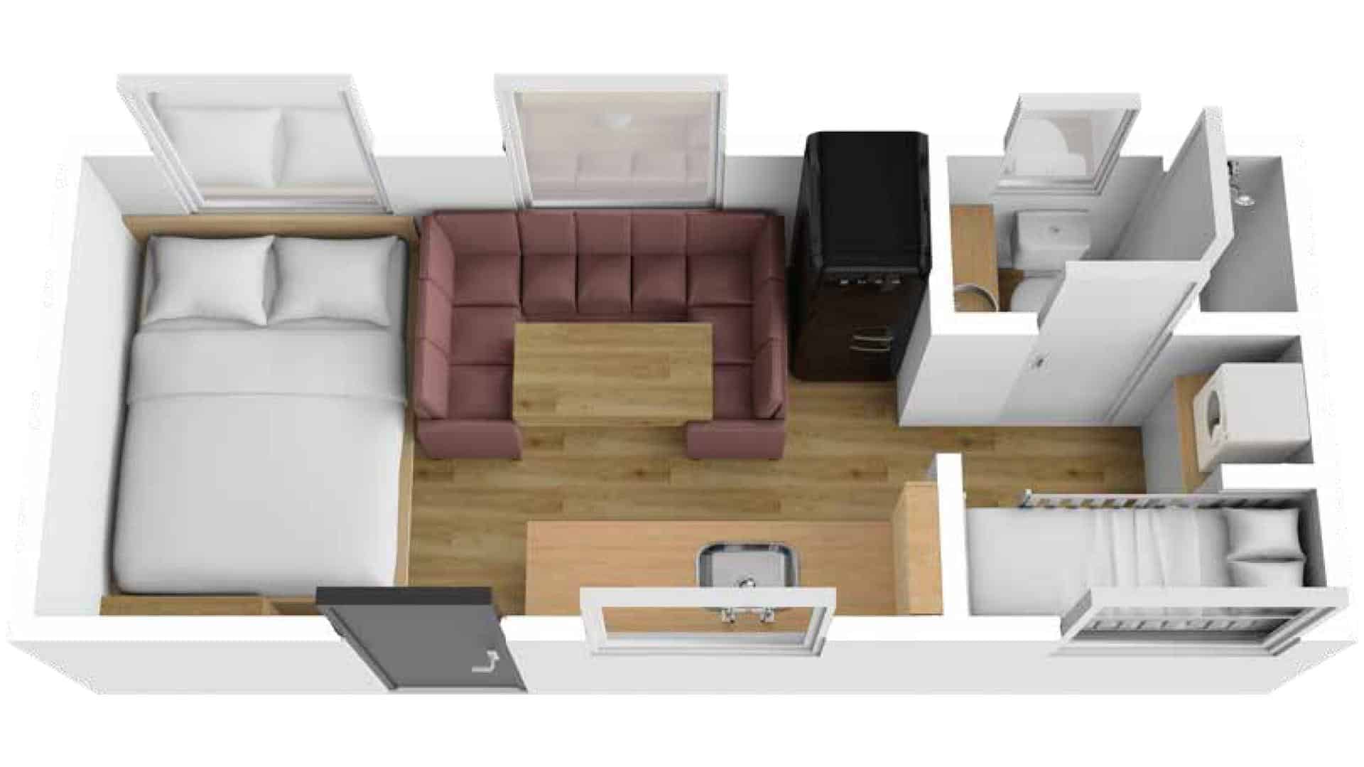 RO-EXP19 Caravan Floorplan
